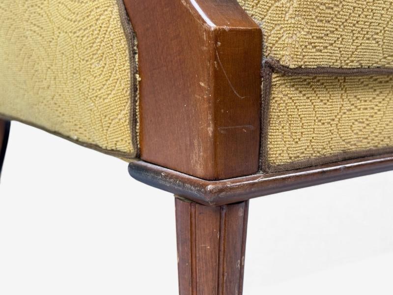 Danish Modern, Lounge Chair, Fabric, Stained Wood, Denmark, 1940s - 7