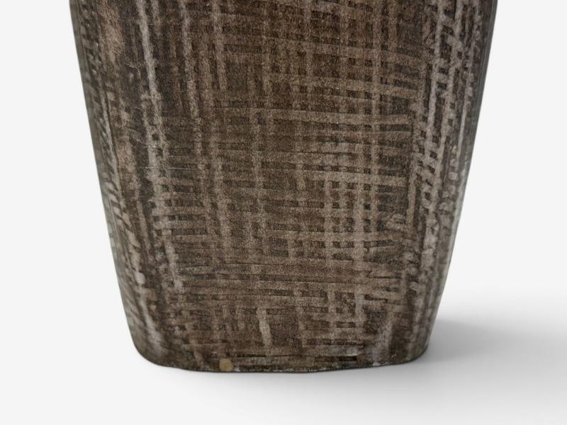 Ingrid Atterberg, Ekeby, Swedish Mid-Century Modern, Tan Vase, Stoneware,1960s - 7