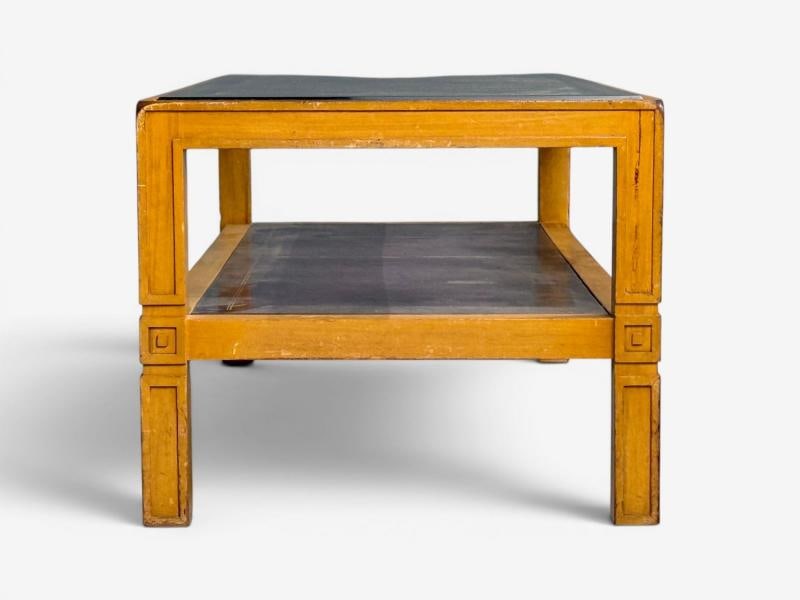 Tommi Parzinger, Coffee Table, Bleached Mahogany, Leather, USA, 1930s - 9