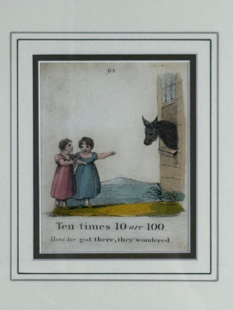 Twelve Copper Engravings, Hand Coloured, Gilt Frames, England, 1900s - 7