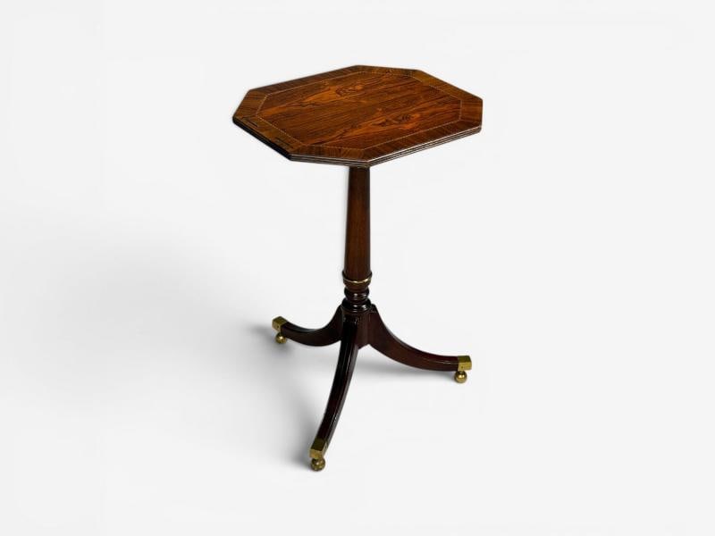 Baker Furniture, Tilt-Top End Table, Mahogany, Rosewood, Brass, USA, 1970s - 2