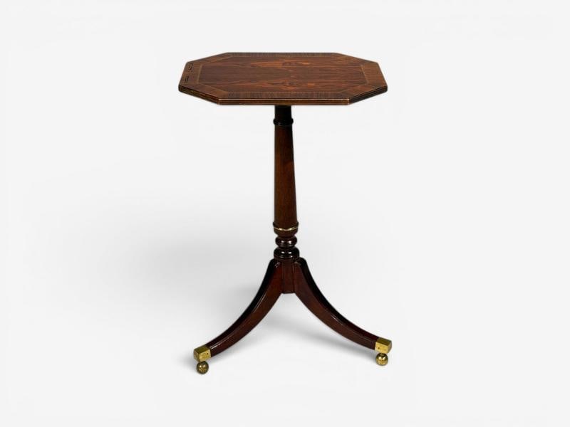 Baker Furniture, Tilt-Top End Table, Mahogany, Rosewood, Brass, USA, 1970s - 3