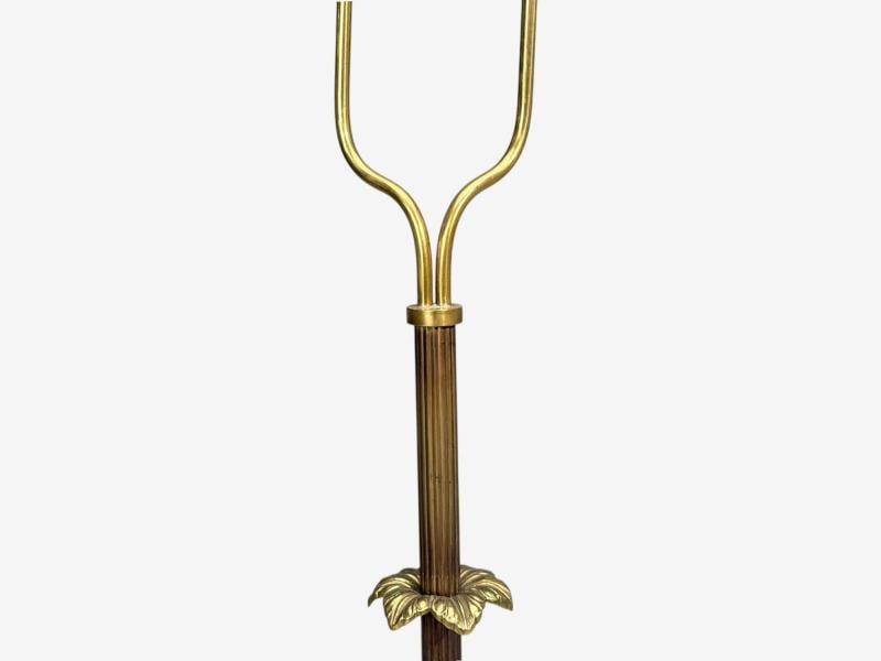 Swedish Modern, Dual Head Floor Lamp, Reeded Brass, Sweden, 1950s - 6