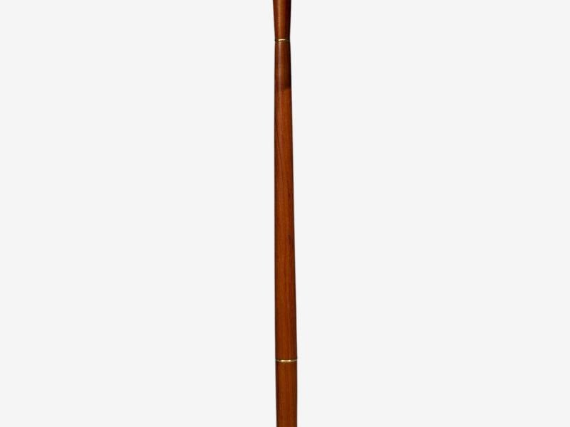 Swedish Modern, Adjustable Floor Lamp, Teak, Brass, Fabric, Sweden, 1970s - 7