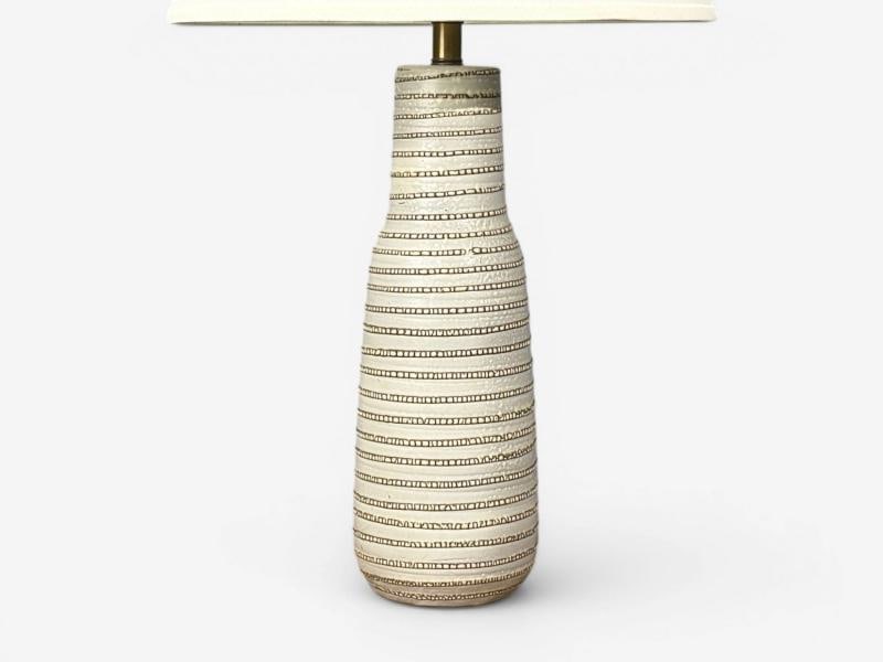 Gordon & Jane Martz, Large Table Lamp, Light Grey Ceramic, USA, 1960s - 3