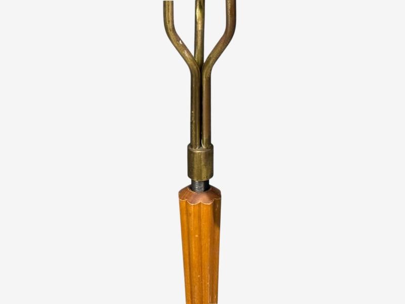 Swedish Modern, Adjustable Floor Lamp, Wood, Brass, Red Lacquer, Sweden, 1940s - 6