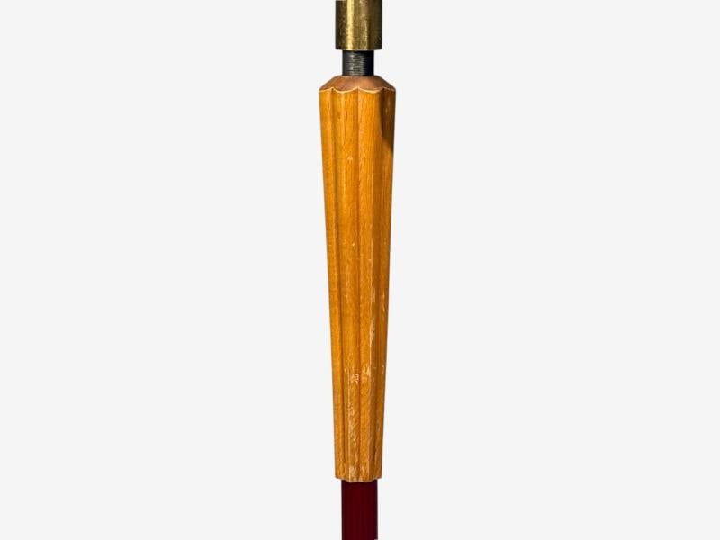 Swedish Modern, Adjustable Floor Lamp, Wood, Brass, Red Lacquer, Sweden, 1940s - 7