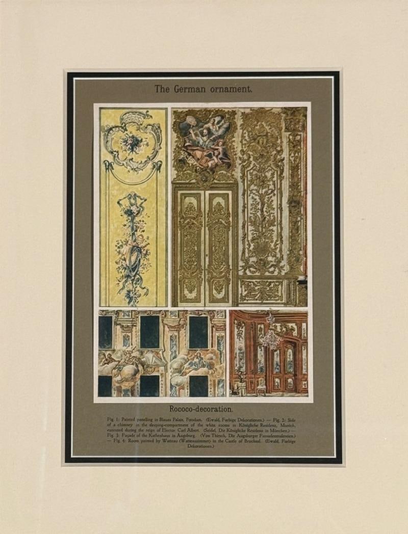 Antique Renaissance, Six Framed Antique Ornament Prints, 20th C. - 7