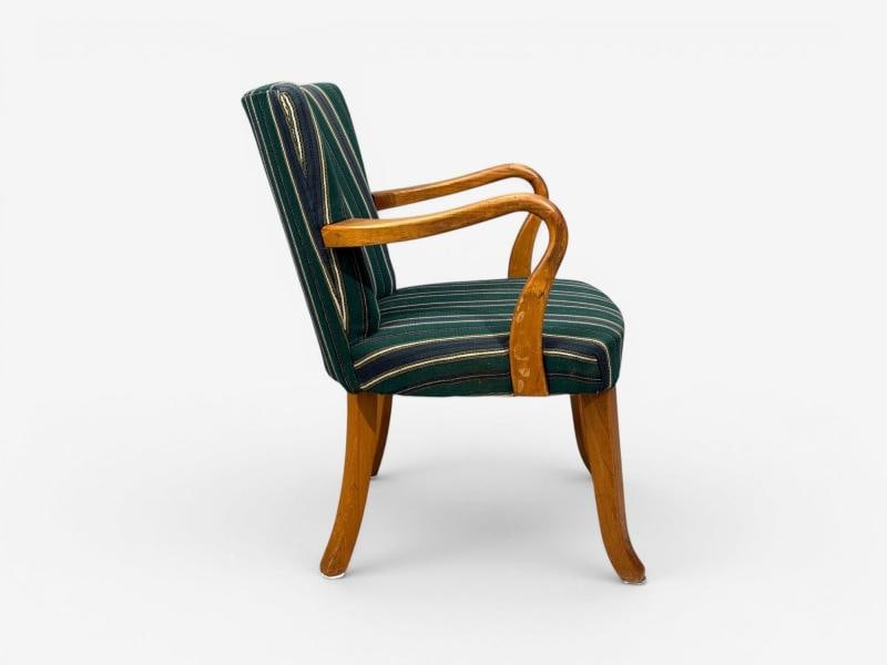 Alfred Christensen Style, Armchair, Bentwood, Fabric, Sweden, 1960s - 7