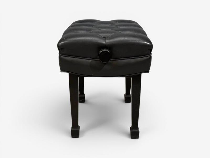 Steinway and Sons, Adjustable Piano Bench, Ebonized Wood, Leather, 2010s - 7