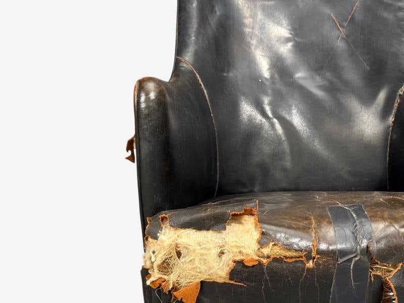 Svend Åge Madsen, Highback Chair, Leather, Nut Wood, Denmark, 1947 - 7