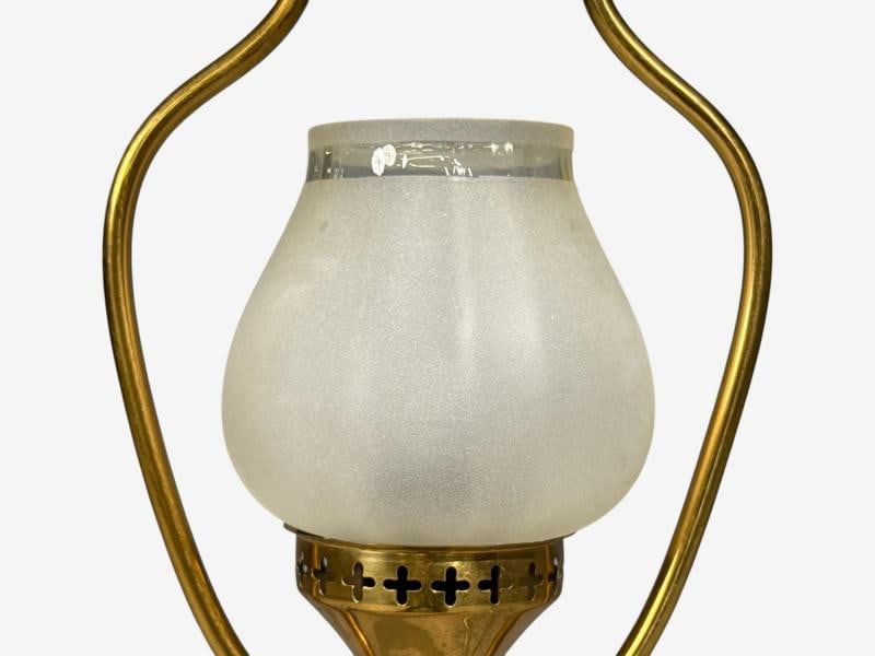 Swedish Modern, Pendant Light, Brass, Frosted Glass, Sweden, 1940s - 7