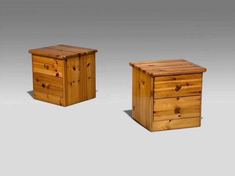 Swedish Modern, Nightstands, Pine, Sweden, 1970s - 2