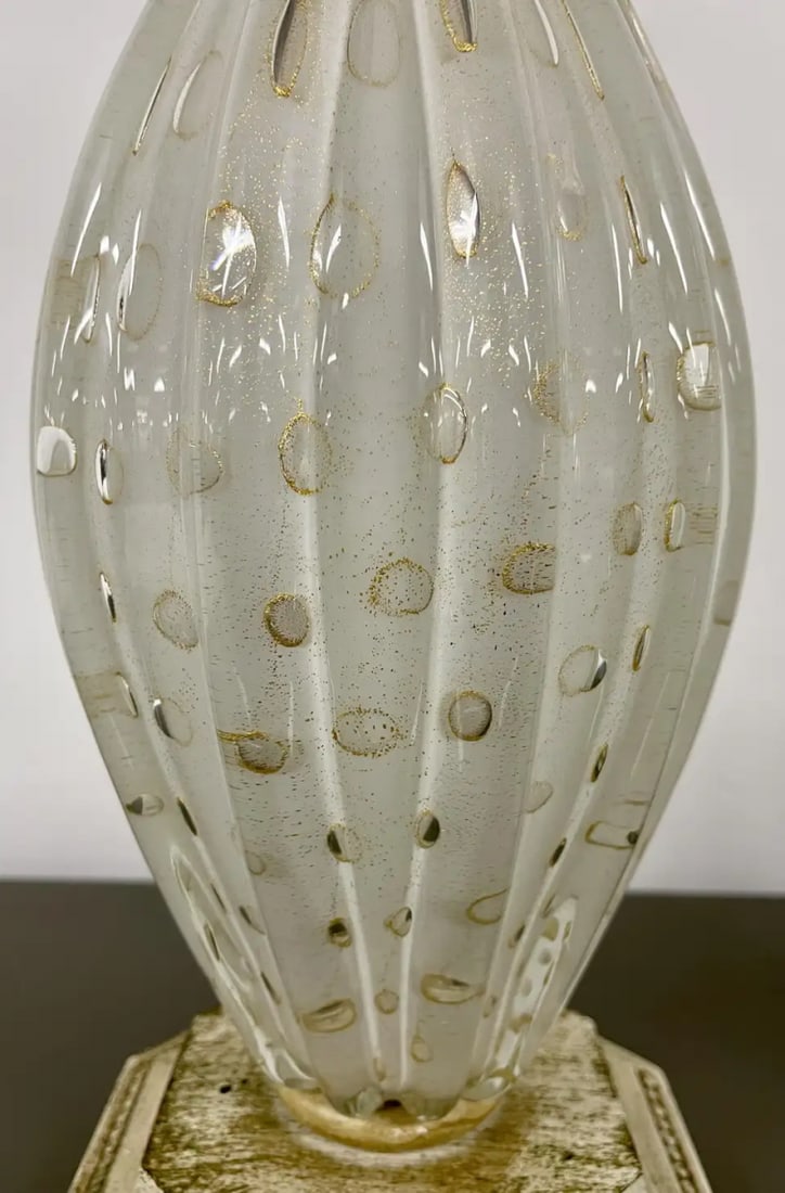 Pair of Murano Glass Speckle Table Lamps, Mid Century Modern - 10