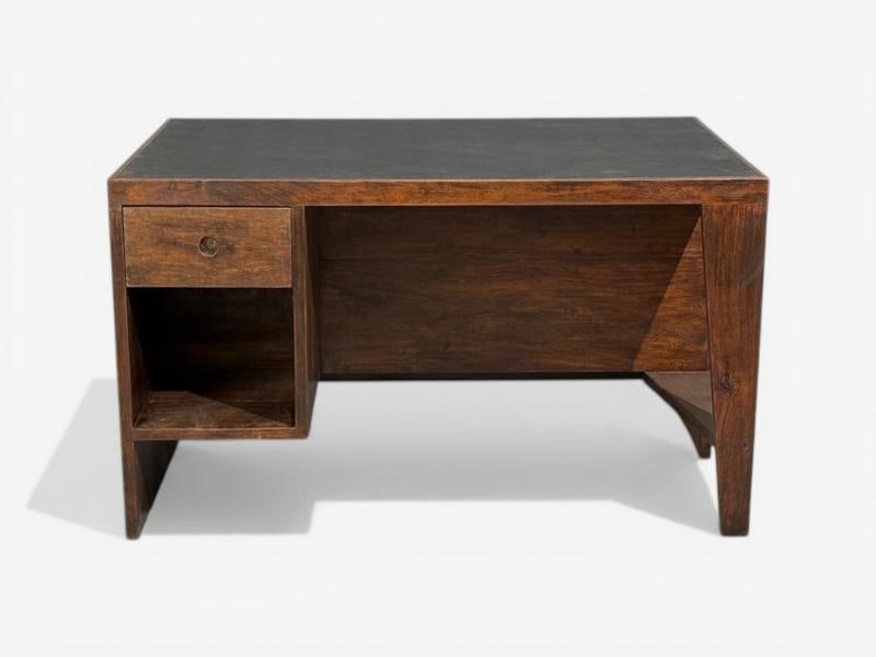 Pierre Jeanneret, Pigeonhole Desk, Teak, Leatherette, Chandigarh, India, 1960s - 2