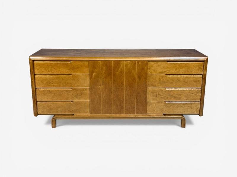 Edmond J Spence, Dresser, Burled Maple, Bentwood, Sweden, 1960s - 2
