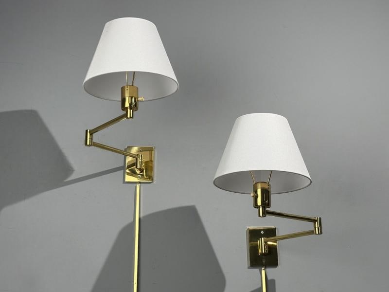 George Hansen, Articulating Wall Lights, Polished Brass, Spain, 1970s - 3