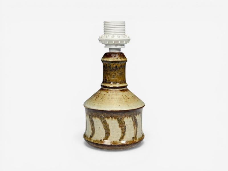 Joseph Simon, Danish Modern, Table Lamp, Beige Stoneware, Denmark, 1960s - 5