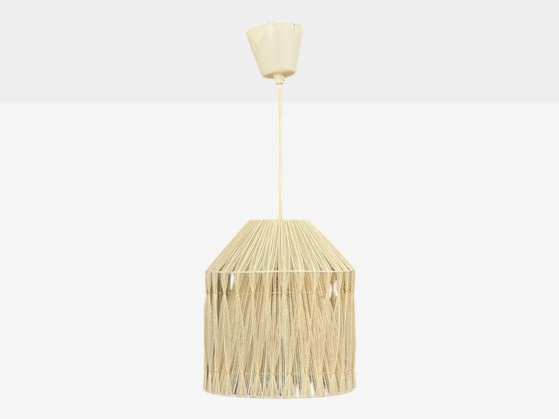 Swedish Modern, Pendant Light, Fabric, Plastic, Sweden, 1970s - 2