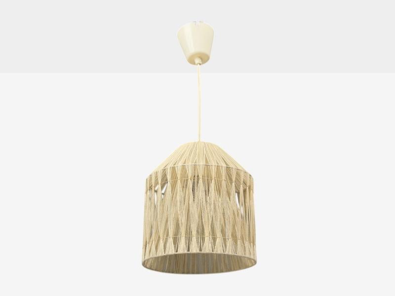 Swedish Modern, Pendant Light, Fabric, Plastic, Sweden, 1970s - 3