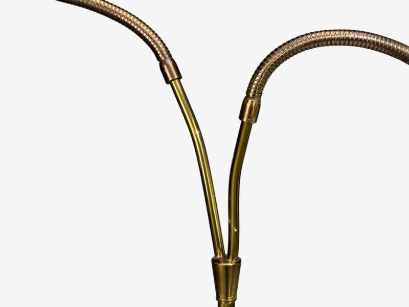 Swedish Modern, Adjustable Floor Lamp, Wood, Brass, Sweden, 1960s - 8
