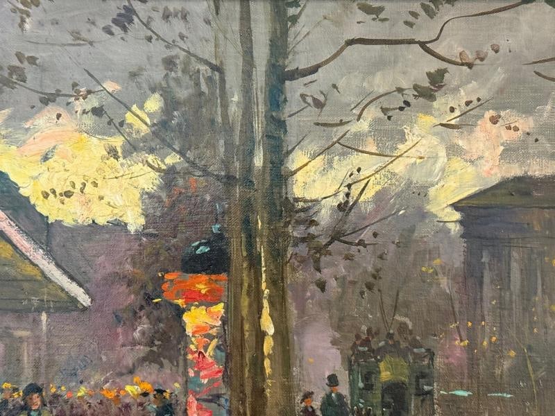 Edouard-Léon Cortès, Oil on Canvas, French Painting, Paris Street Scene, 20th C. - 7
