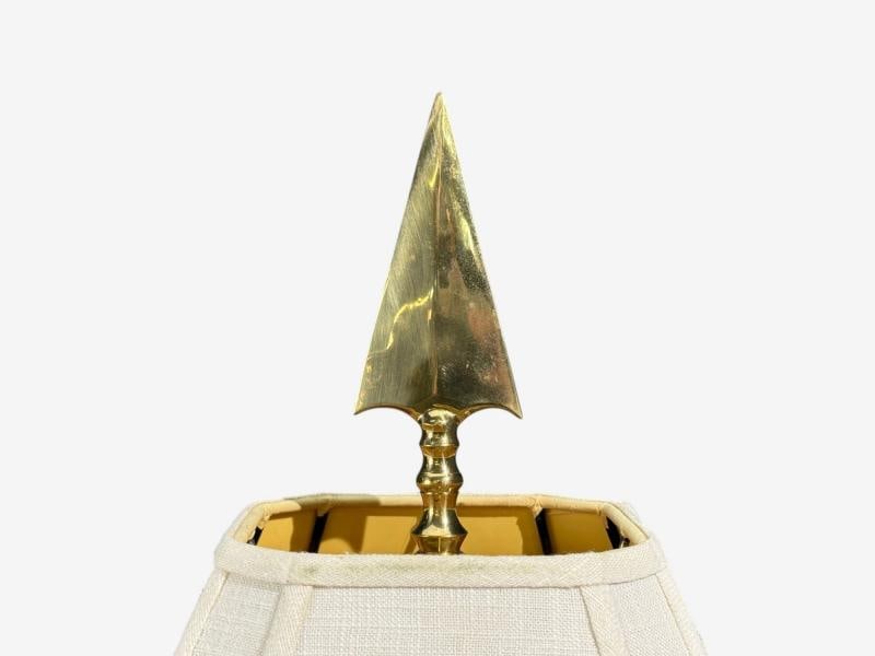 Maison Jansen Style, Arrow Motif Table Lamps, Bronze, France, 1970s - 7
