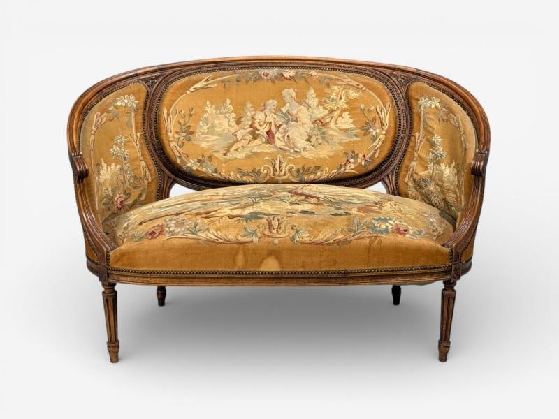 Louis XVI Style, Salon Suite, Tapestry, Walnut, France, 20th c. - 4