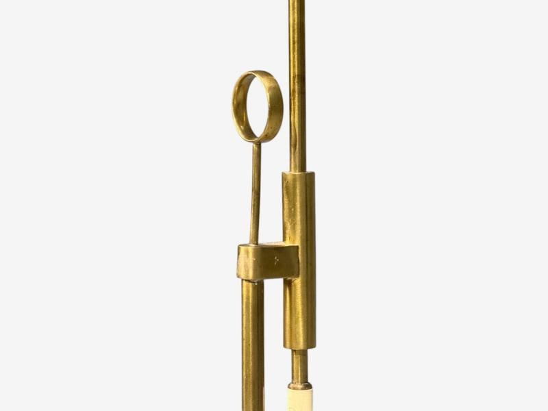 Falkenbergs Belysning, Adjustable Floor Lamp, Brass, Bamboo, Sweden, 1960s - 7