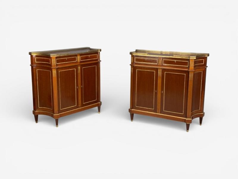 Maison Jansen, Russian Neoclassical Style, Large Cabinets, Mahogany, Bronze - 2