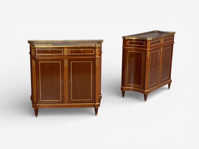 Maison Jansen, Russian Neoclassical Style, Large Cabinets, Mahogany, Bronze - 3