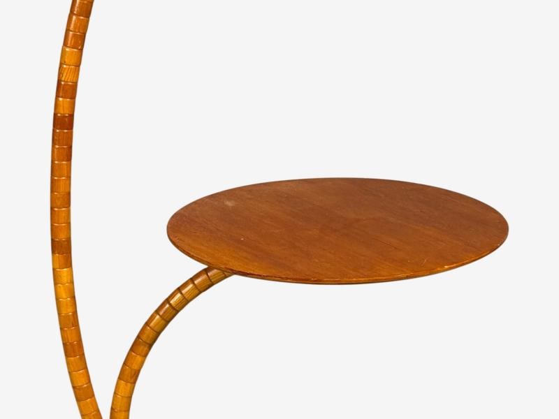 Swedish Modern, Floor Lamp with Shelf, Birch, Brass, Sweden, 1930s - 7