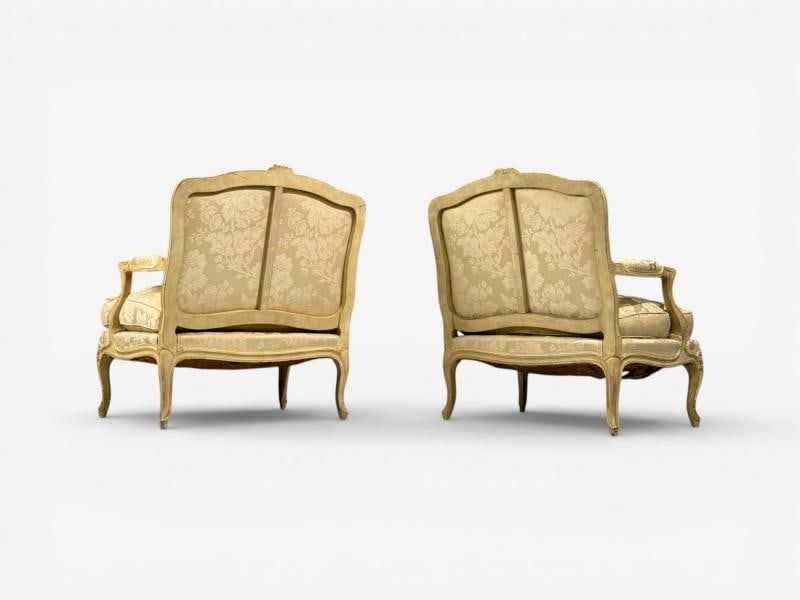 Maison Jansen, Louis XVI Armchairs, Giltwood, Fabric, France, 20th c. - 12