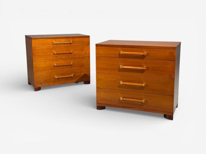 John Widdicomb, Chests of Drawers, Walnut, Brass, USA, 1960s - 4