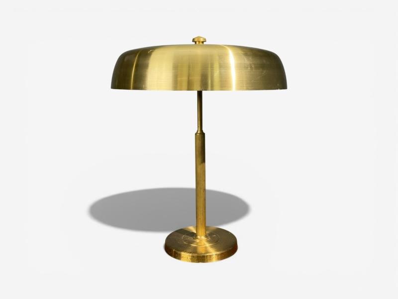 Hövik Lys, Large Table Lamp, Brass Sheet, Norway, 1970s - 2