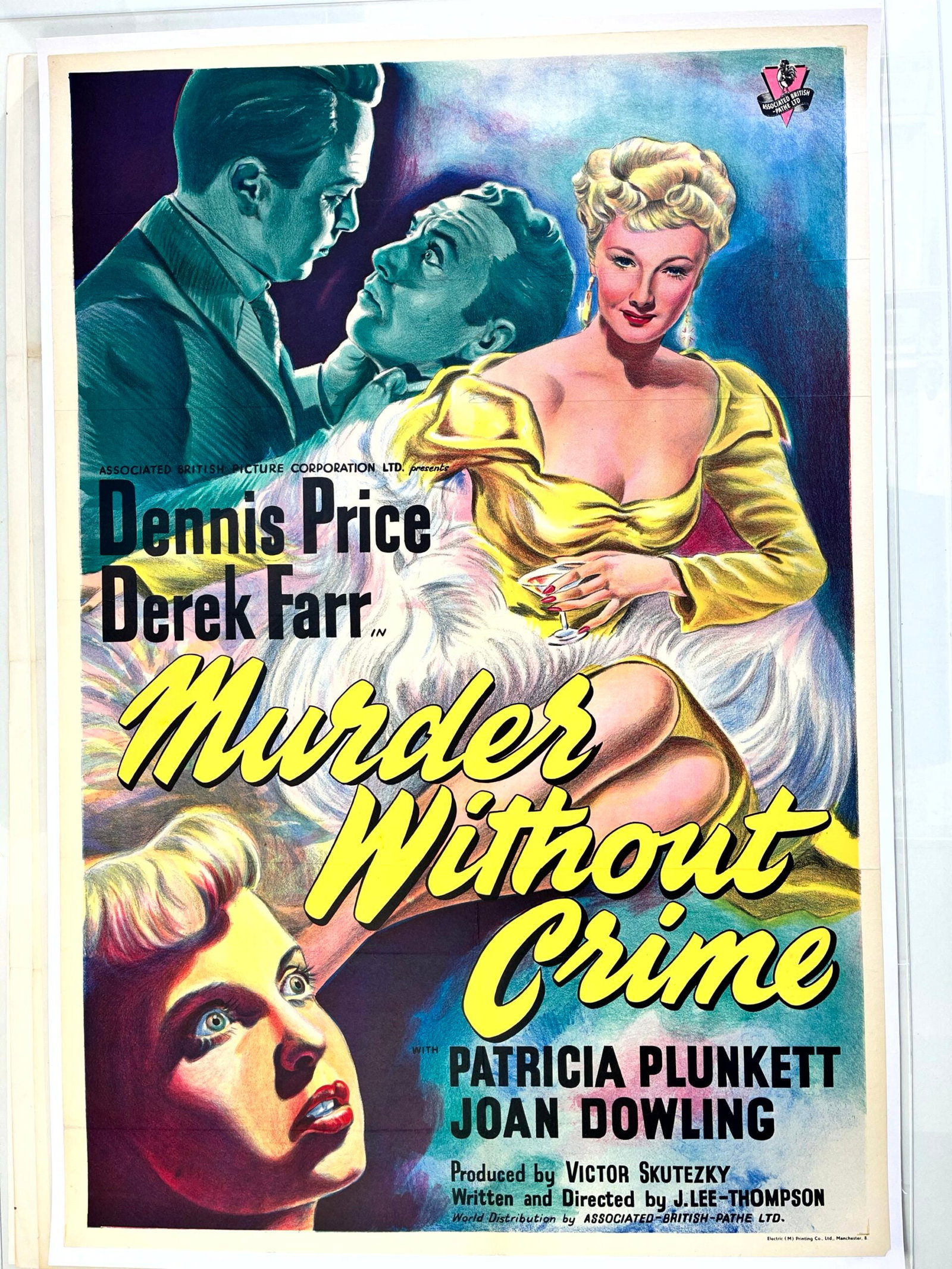 Murder Without Crime (1952) UK Noir One Sheet Movie Poster LB (1 of 7)
