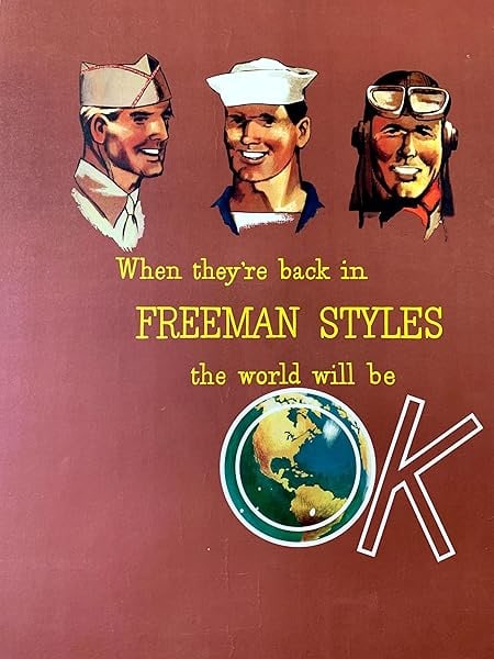 When They're Back In Freeman Styles (1945) 23x34.875 US WWII Clothing Poster LB - 8