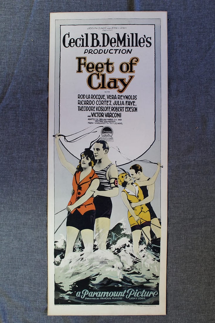Feet Of Clay (1924) US Insert Movie Poster: Title: Feet Of Clay (1924) US Insert Movie Poster Description: Feet Of Clay (1924) US Insert Movie Poster Reserve: $495.00 Shipping: Domestic: Flat-rate of $28.00 to anywhere within the contiguous