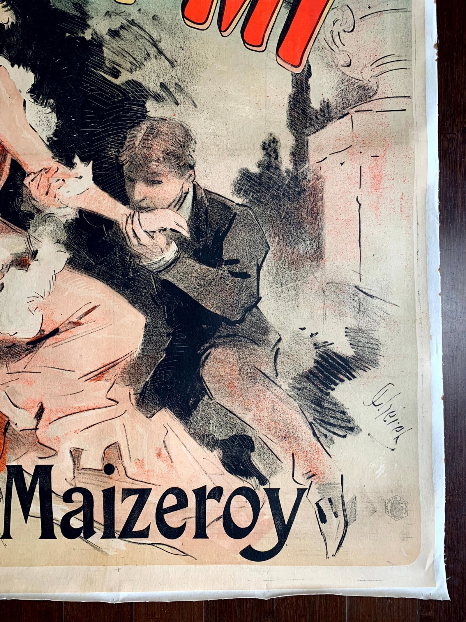 La Lanterne P'Tit Mi - Art by Cheret (1888) 33.5x47.5 French Lithograph Poster - 4