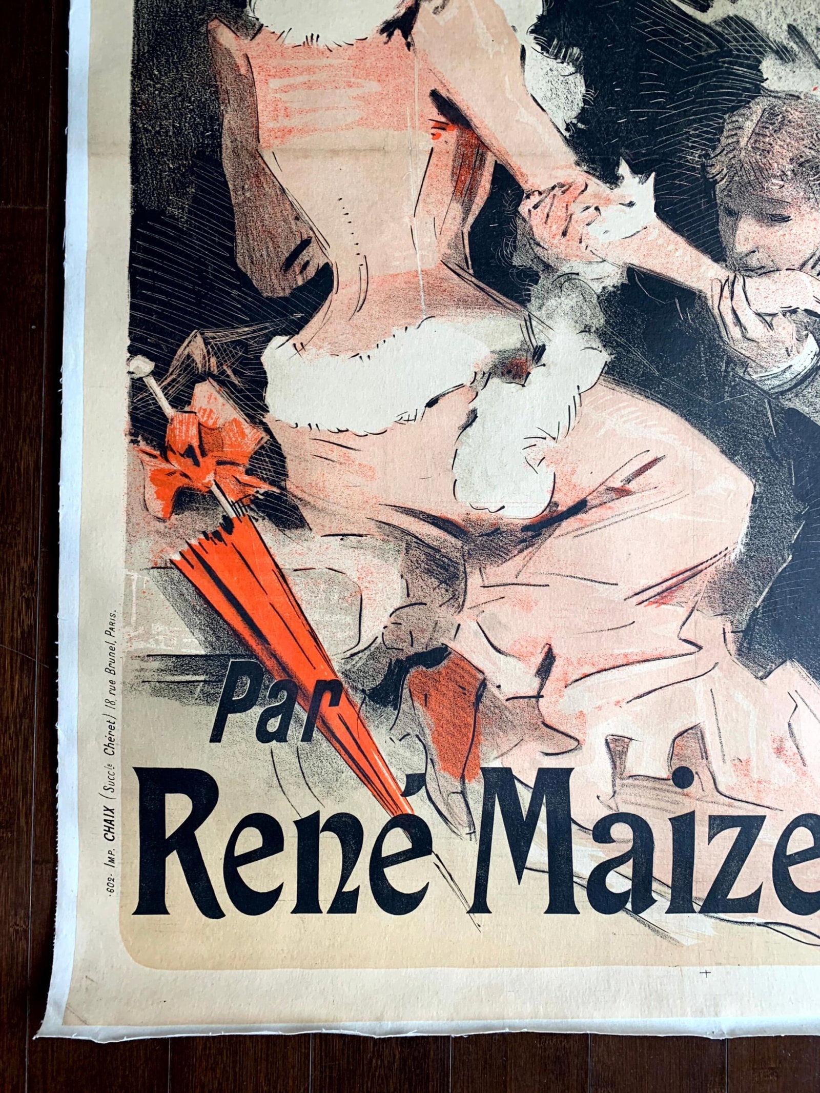 La Lanterne P'Tit Mi - Art by Cheret (1888) 33.5x47.5 French Lithograph Poster - 5