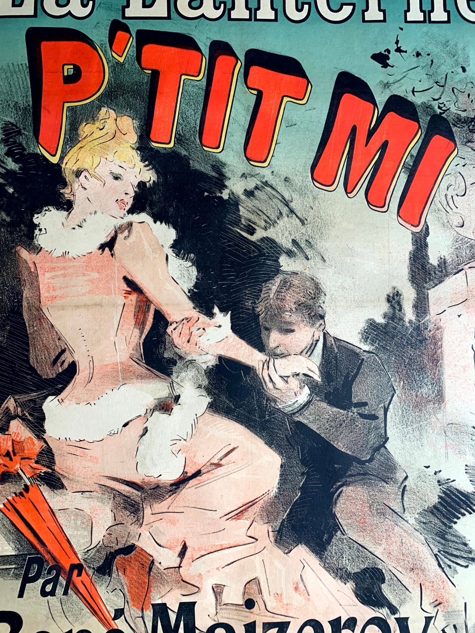 La Lanterne P'Tit Mi - Art by Cheret (1888) 33.5x47.5 French Lithograph Poster - 6
