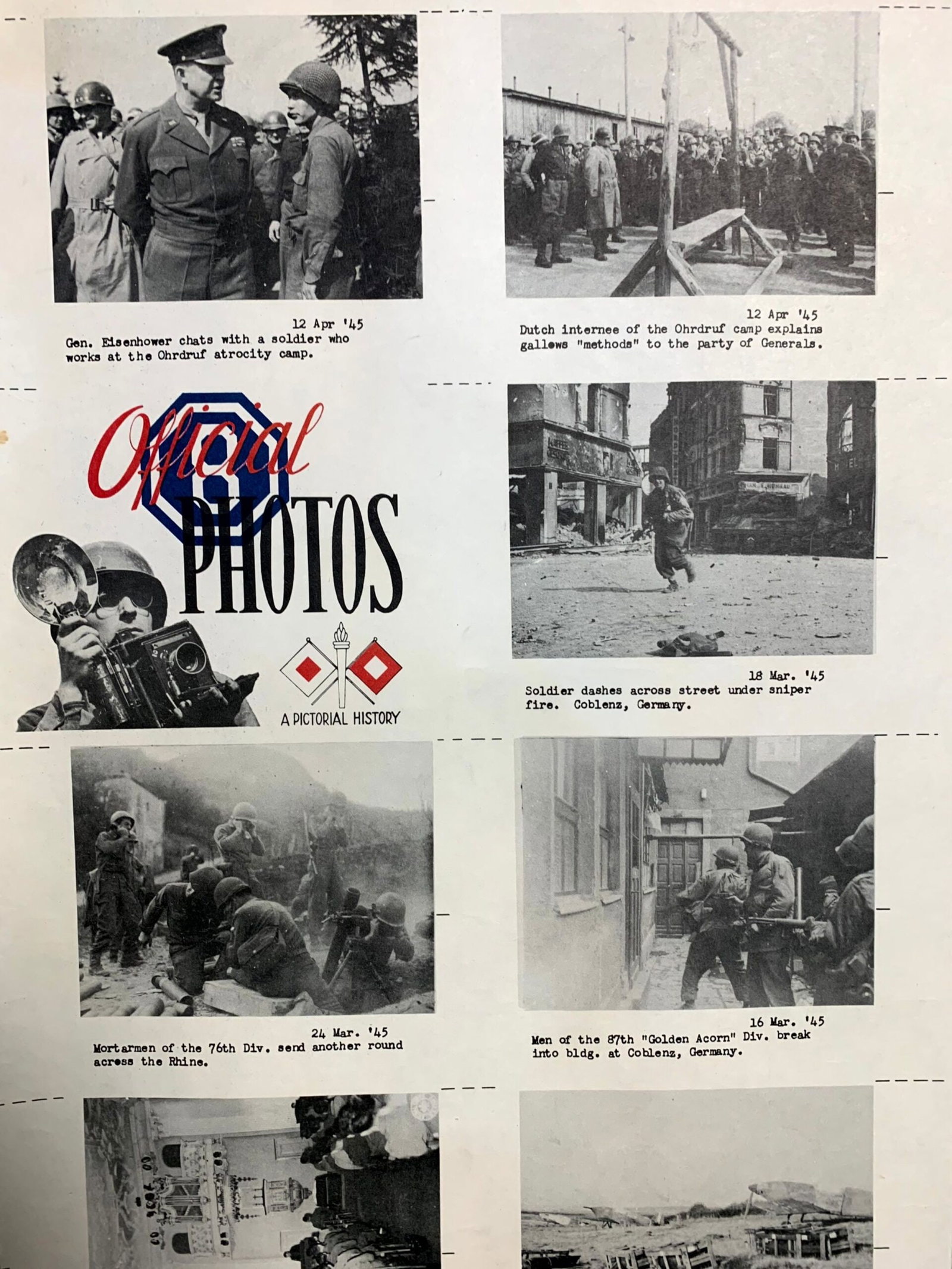 US Army 8th Signal Corps Official Photos (1945) 22"x29" US War Posters x2 (1 of 3)