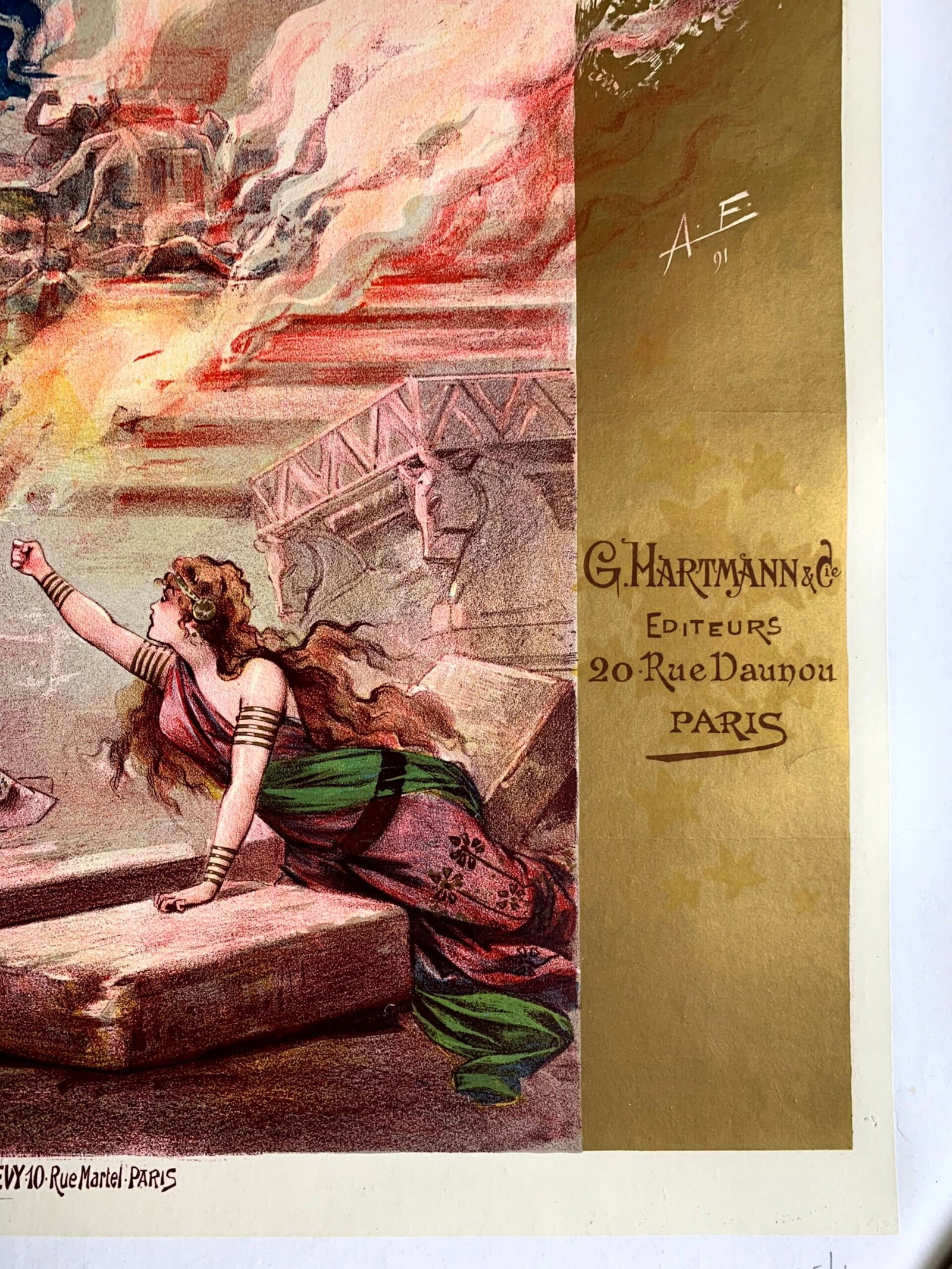 Le Mage Massenet Opera - Art Alfredo Adel (1891) 27.5x37.5 French Lithograph Poster - 4
