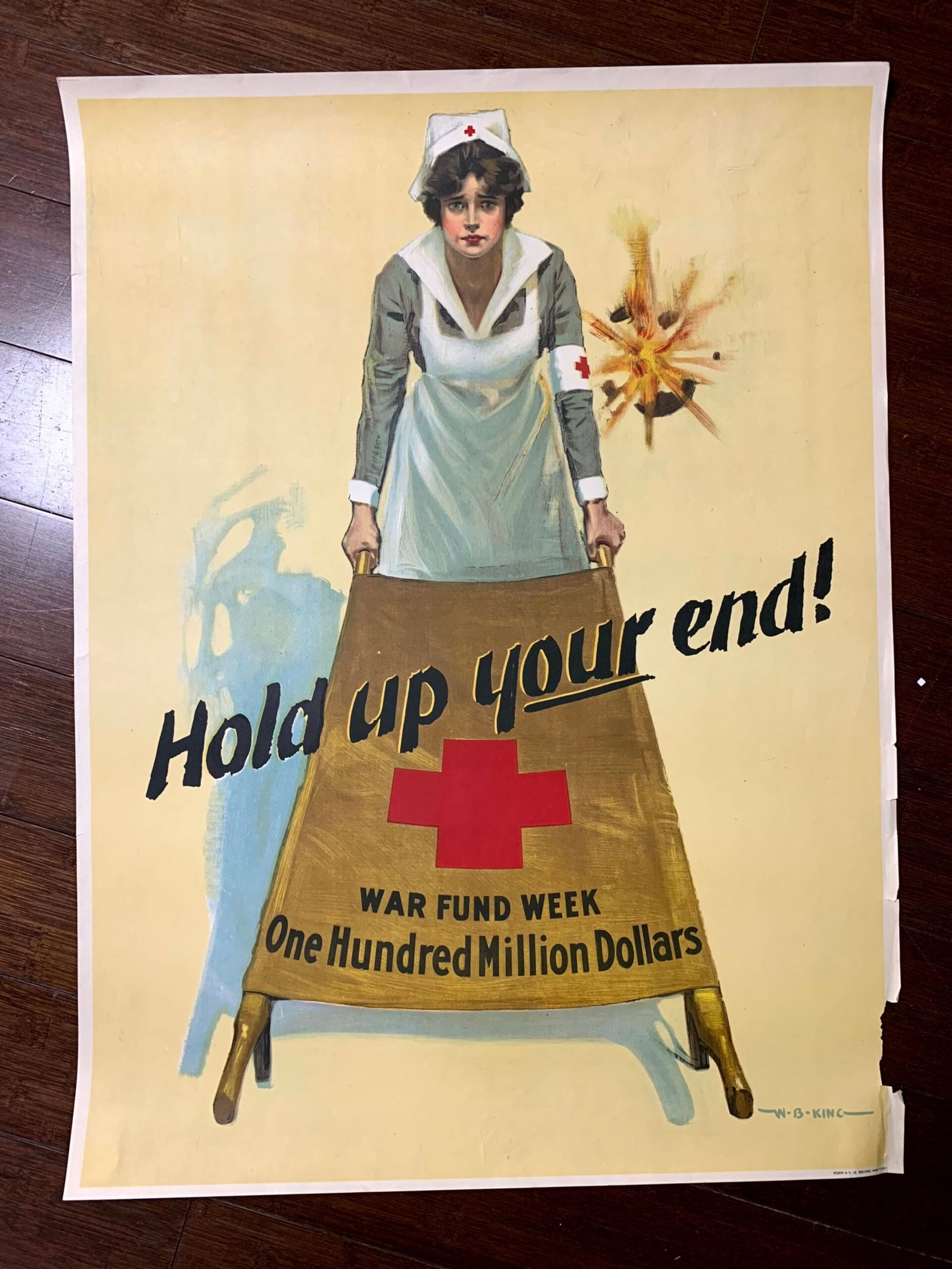 Red Cross Bundle x7 - Art By William B. King and More (1910's) 20.5"x27.5" US Red Cross War Posters (1 of 8)