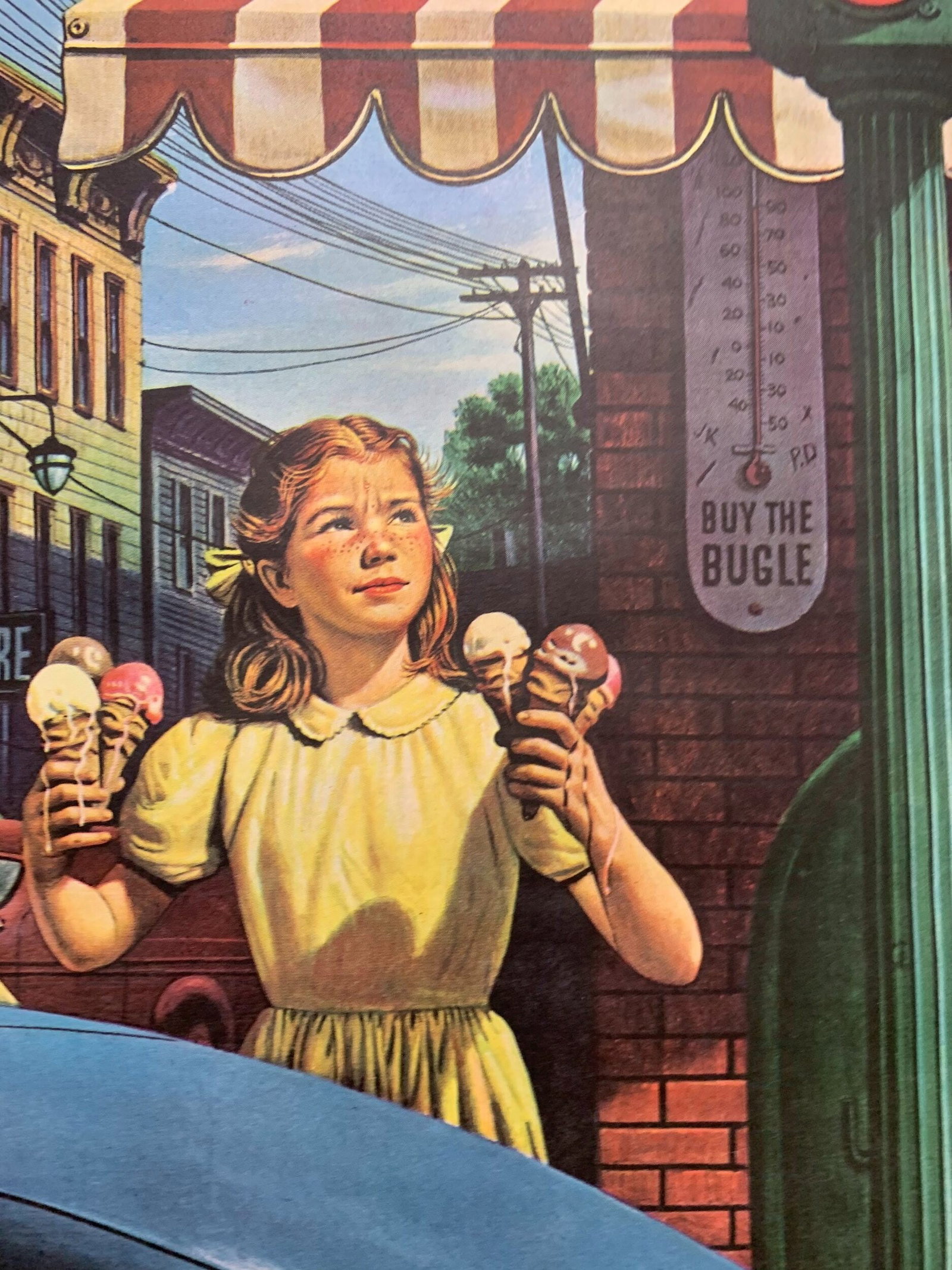 22x28 1944 Newstand Poster Saturday Evening Post - Art By Stevan Dohanos dripping Cones - 4