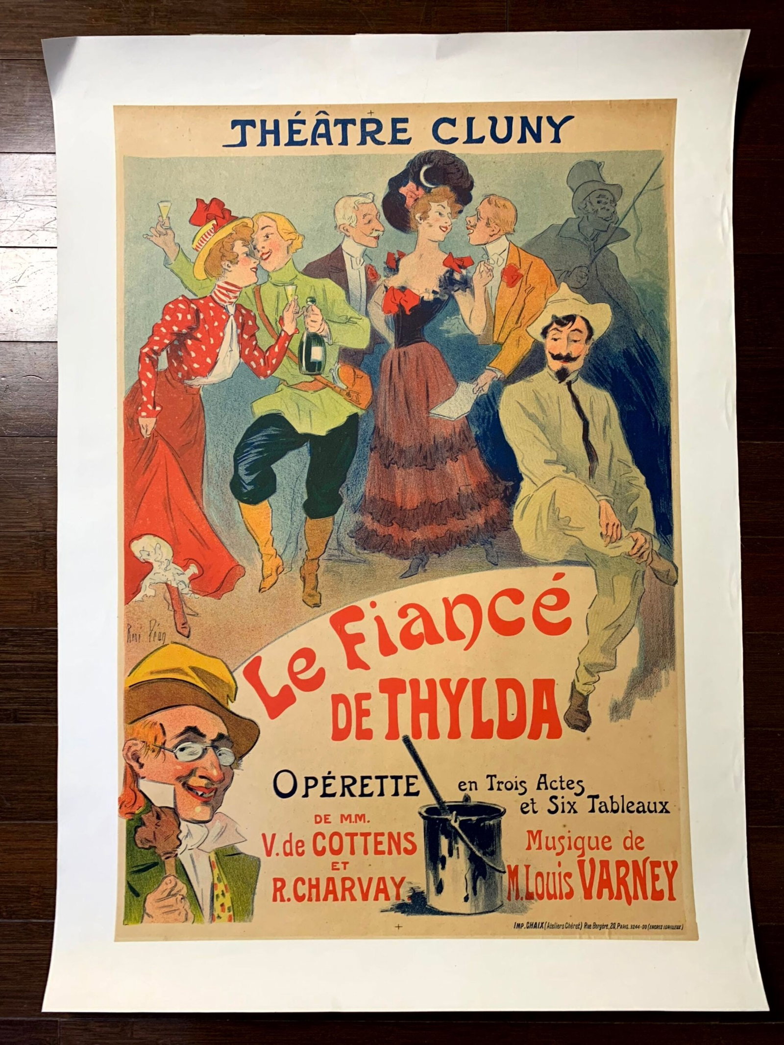 Le Fiance De Thylda - Art by Rene Pean (1900) 22.5"x33" French Theater Poster LB: Title: Le Fiance De Thylda - Art by Rene Pean (1900) 22.5"x33" French Theater Poster LB Description: Le Fiance De Thylda - Art by Rene Pean (1900) 22.5"x33" French Theater Poster LB Reserve: $475.00 S