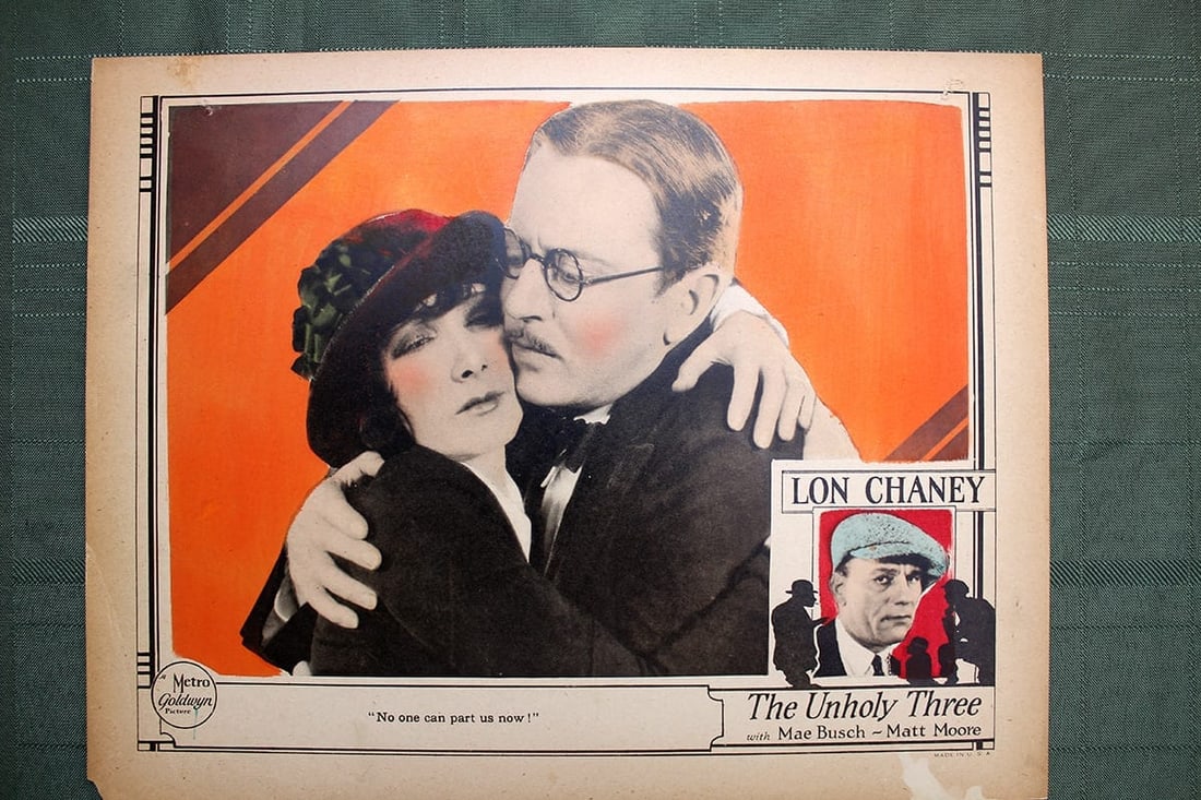 The Unholy Three (USA, 1925) Movie Lobby Cards - Rare! 1925 Originals (2) (1 of 2)