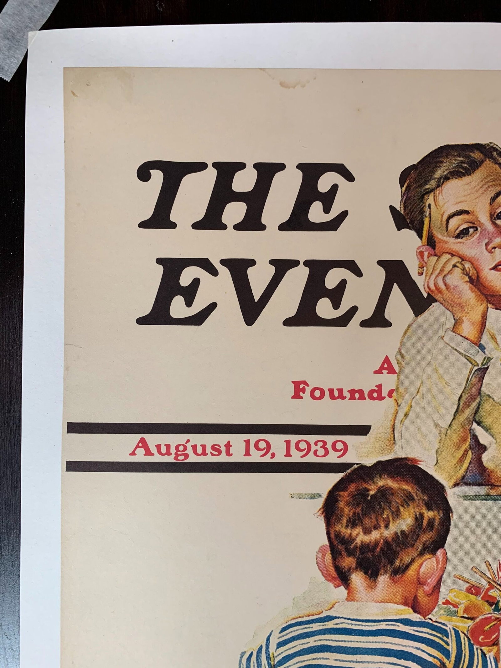 22x27.5 1939 Newstand Poster Saturday Evening Post - Art By Frances Tipton Hunter penny Candy LB - 2