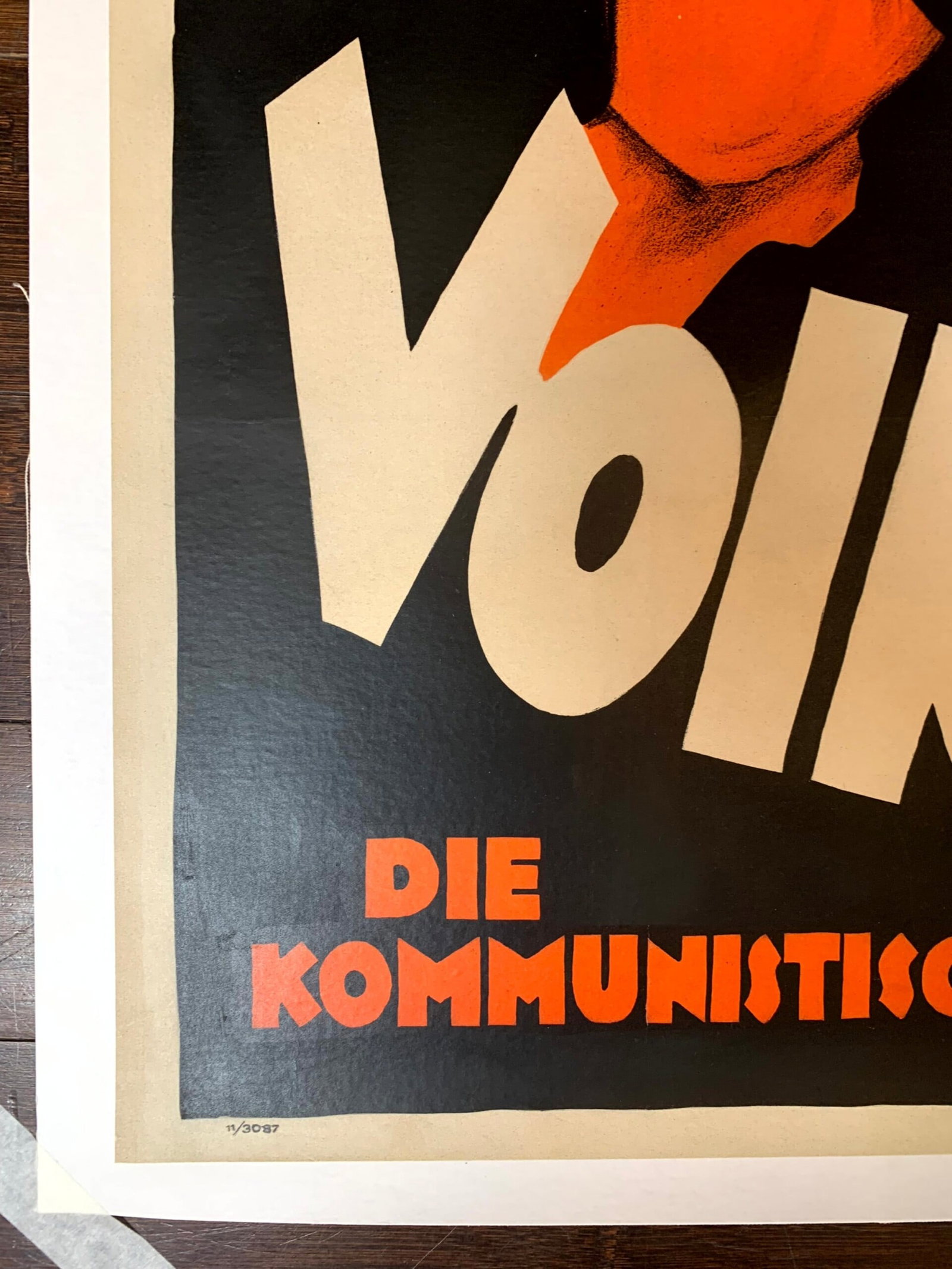 Volksblatt - Art By Laszio Peri (1924) 34.5 x 22.5 German Advertising Poster LB - 3