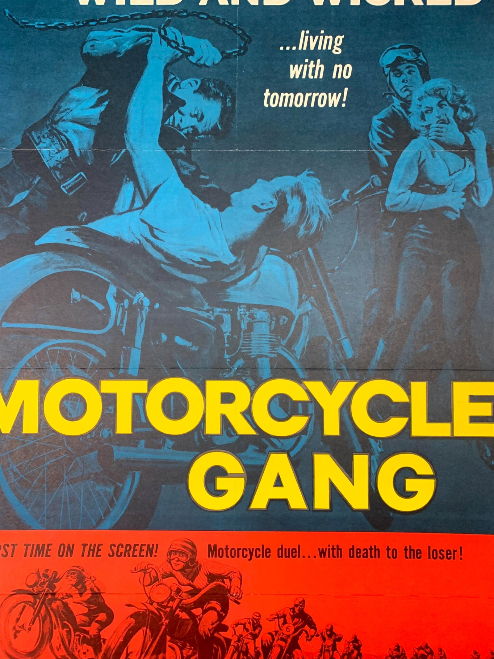 Motorcycle Gang - Anne Neyland (1957) US One Sheet Movie Poster - Mounted - 2